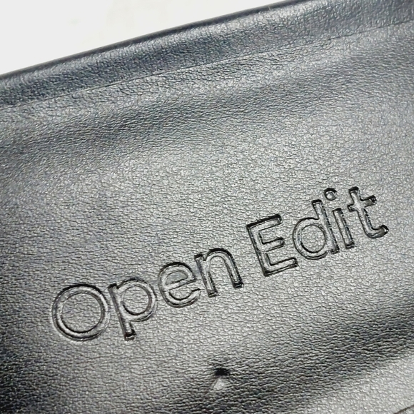 New Open Edit Cleo Black Square Toe Heeled Slide Sandals T314 - Picture 10 of 13